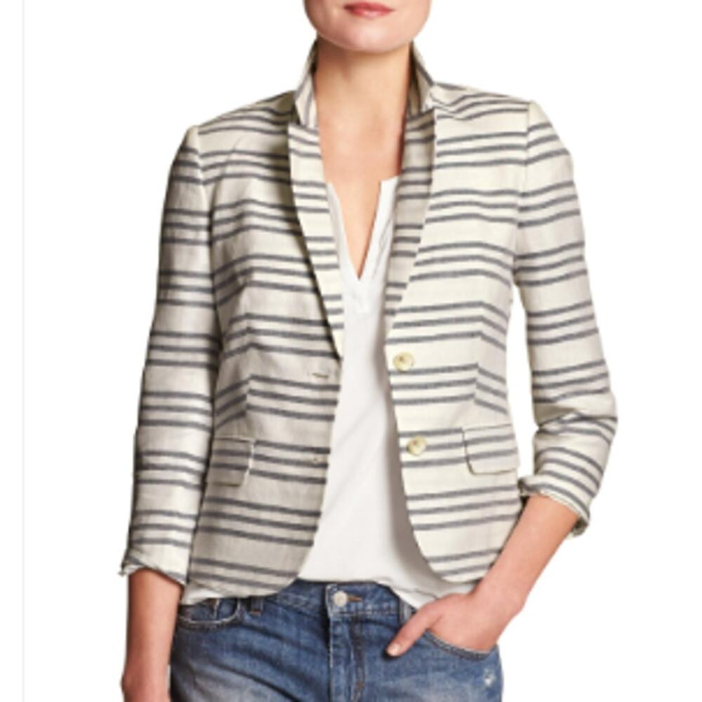 Banana Republic Blazer Linen Blend Size 2P NWT Retail $109